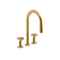 Kohler - BilletE Pull-down kitchen sink faucet with two-function sprayhead - Vibrant Brushed Moderne Brass