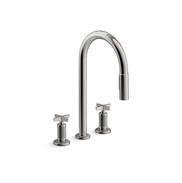 Kohler - BilletE Pull-down kitchen sink faucet with two-function sprayhead - Vibrant Titanium