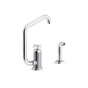 Kohler - BilletE Single-handle kitchen sink faucet with two-function extended-reach spout and side sprayer - Polished Chrome