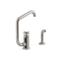 Kohler - BilletE Single-handle kitchen sink faucet with two-function extended-reach spout and side sprayer - Vibrant Stainless