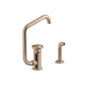 Kohler - BilletE Single-handle kitchen sink faucet with two-function extended-reach spout and side sprayer - Vibrant Brushed Bronze