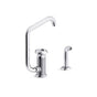 Kohler - BilletE Single-handle kitchen sink faucet with two-function extended-reach spout and side sprayer - Polished Chrome