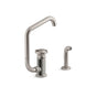 Kohler - BilletE Single-handle kitchen sink faucet with two-function extended-reach spout and side sprayer - Vibrant Stainless
