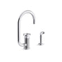 Kohler - BilletE Single-handle kitchen sink faucet with two-function extended-reach spout and side sprayer - Polished Chrome