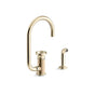 Kohler - BilletE Single-handle kitchen sink faucet with two-function extended-reach spout and side sprayer - Vibrant French Gold