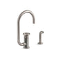 Kohler - BilletE Single-handle kitchen sink faucet with two-function extended-reach spout and side sprayer - Vibrant Stainless