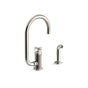 Kohler - BilletE Single-handle kitchen sink faucet with two-function extended-reach spout and side sprayer - Vibrant Polished Nickel