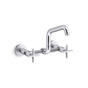 Kohler - BilletE Two-hole wall-mount bridge kitchen sink faucet - Polished Chrome