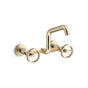 Kohler - BilletE Two-hole wall-mount bridge kitchen sink faucet - Vibrant French Gold