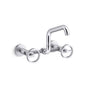 Kohler - BilletE Two-hole wall-mount bridge kitchen sink faucet - Polished Chrome