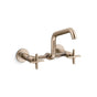Kohler - BilletE Two-hole wall-mount bridge kitchen sink faucet - Vibrant Brushed Bronze