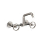 Kohler - BilletE Two-hole wall-mount bridge kitchen sink faucet - Vibrant Stainless