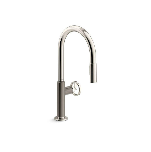 Kohler - BilletE Touchless pull-down kitchen sink faucet with two-function sprayhead - Vibrant Polished Nickel