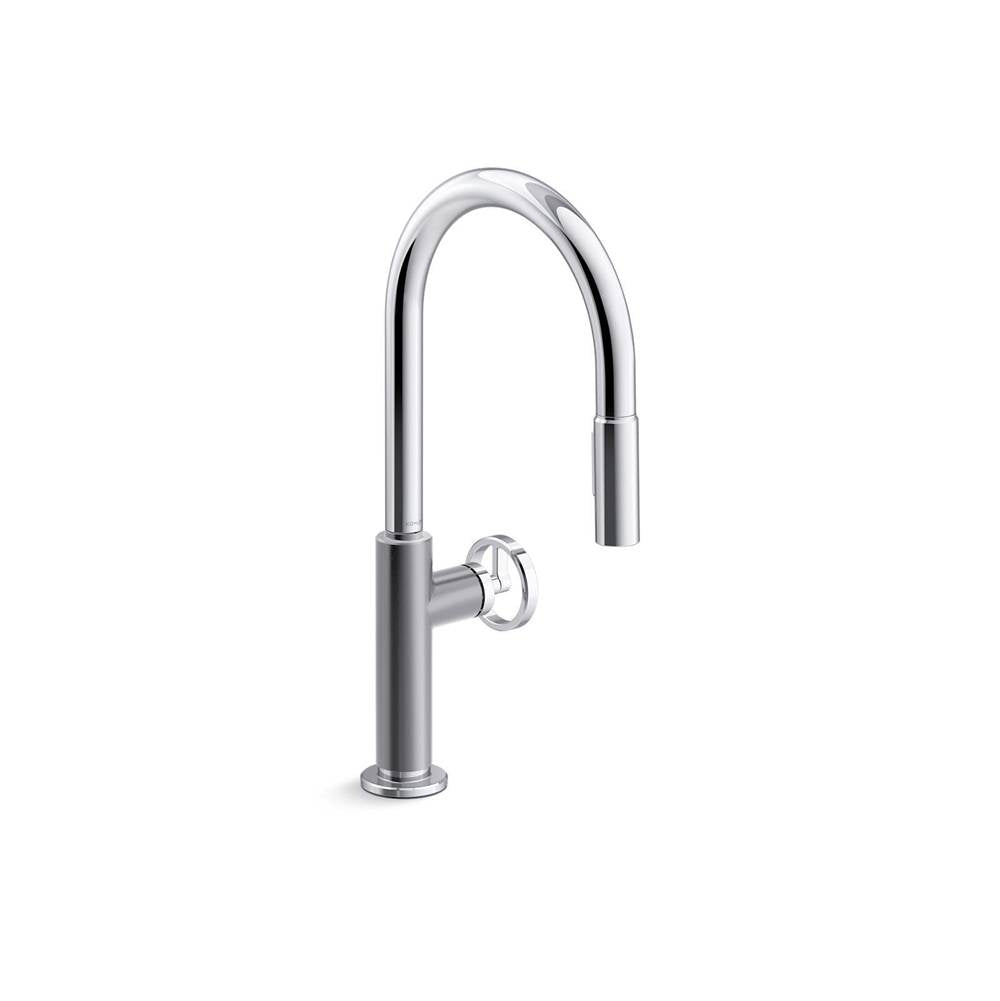 Kohler - BilletE Pull-down kitchen sink faucet with two-function sprayhead - Polished Chrome
