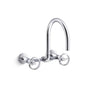Kohler - BilletE Two-hole wall-mount bridge kitchen sink faucet - Polished Chrome