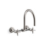 Kohler - BilletE Two-hole wall-mount bridge kitchen sink faucet - Vibrant Titanium
