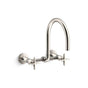 Kohler - BilletE Two-hole wall-mount bridge kitchen sink faucet - Vibrant Polished Nickel
