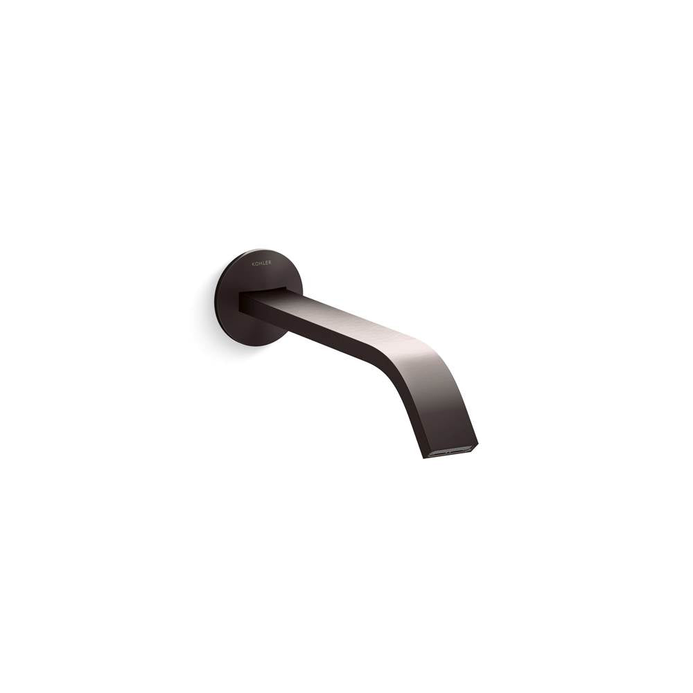 Kohler - Components Wall-Mount Bathroom Sink Faucet Spout With Ribbon Design 1.2 GPM - Brushed Graphite