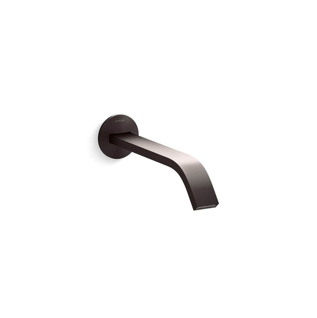 Kohler - Components Wall-Mount Bathroom Sink Faucet Spout With Ribbon Design 1.2 GPM - Brushed Graphite