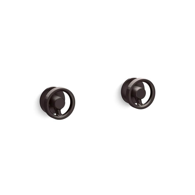 Kohler - Components Wall-Mount Bathroom Sink Faucet Industrial Handle Trim - Brushed Graphite