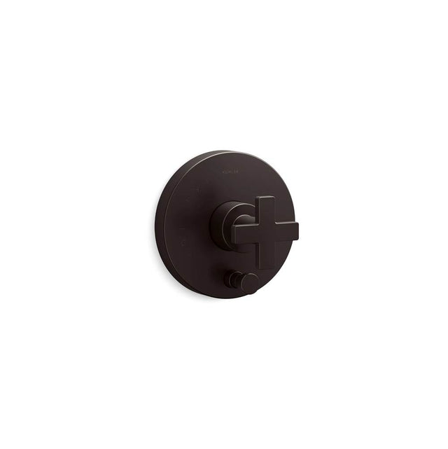 Kohler - Composed Rite-Temp valve trim with push-button diverter and cross handle - Brushed Graphite