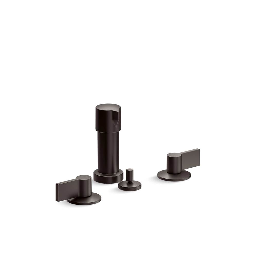 Kohler - Components Widespread Bidet Faucet With Lever Handles - Brushed Graphite