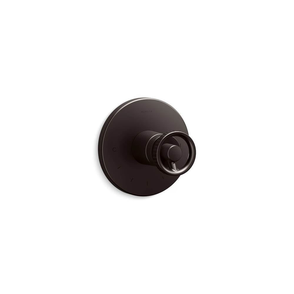Kohler - Components MasterShower temperature control valve trim with Industrial handle - Brushed Graphite