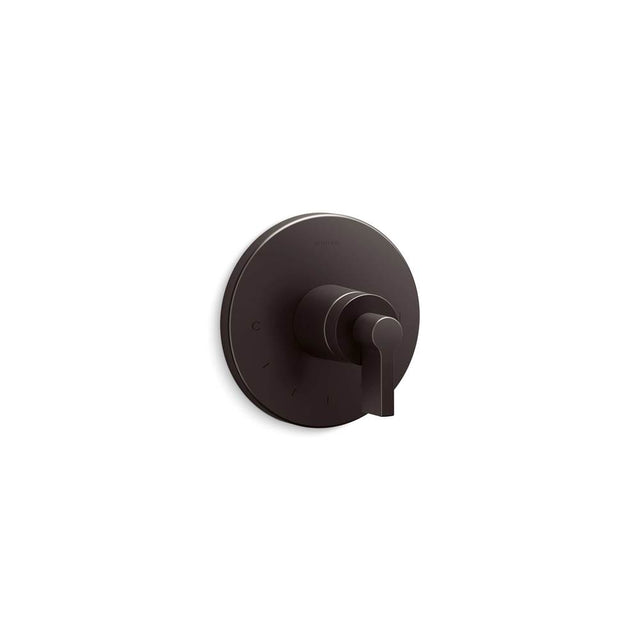 Kohler - Components MasterShower temperature control valve trim with Lever handle - Brushed Graphite
