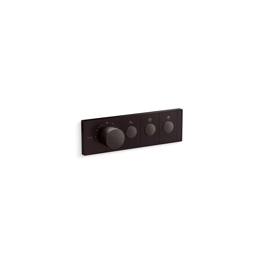 Kohler - Anthem Three-Outlet Recessed Mechanical Thermostatic Valve Control - Brushed Graphite