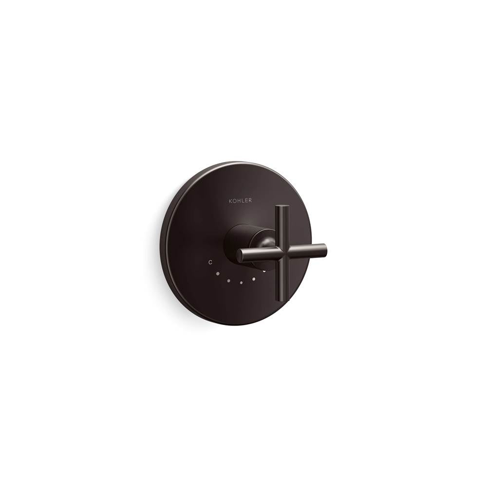 Kohler - Purist MasterShower temperature control valve trim with cross handle - Brushed Graphite
