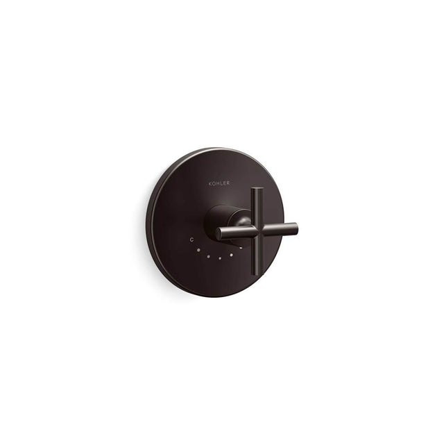 Kohler - Purist MasterShower temperature control valve trim with cross handle - Brushed Graphite