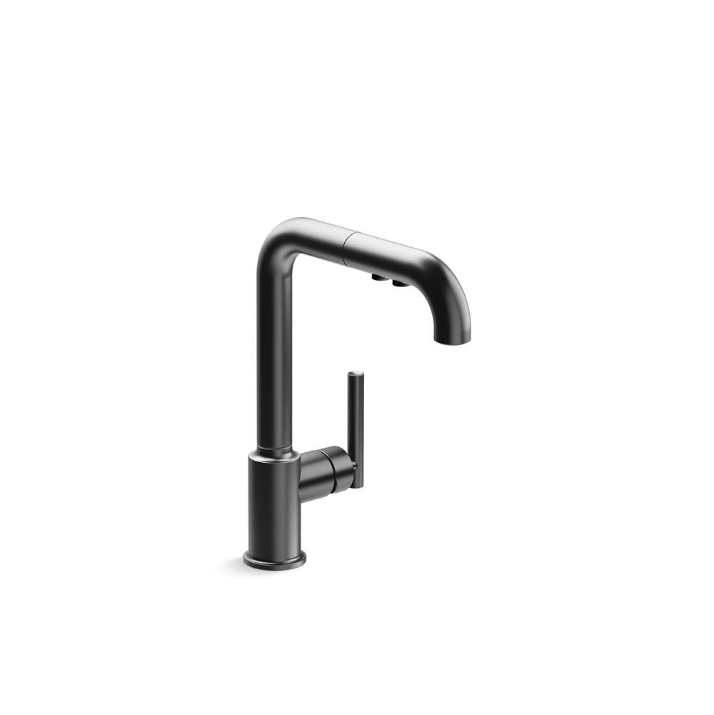 Kohler - Purist Pull-out kitchen sink faucet with three-function sprayhead - Brushed Graphite