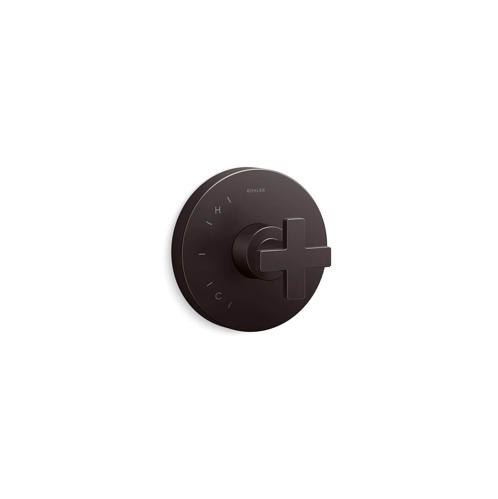 Kohler - Composed Rite-Temp valve trim with cross handle - Brushed Graphite