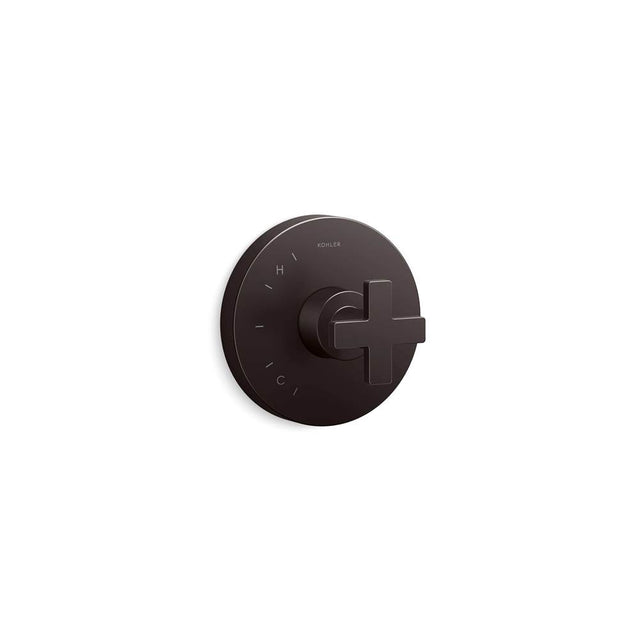 Kohler - Composed Rite-Temp valve trim with cross handle - Brushed Graphite