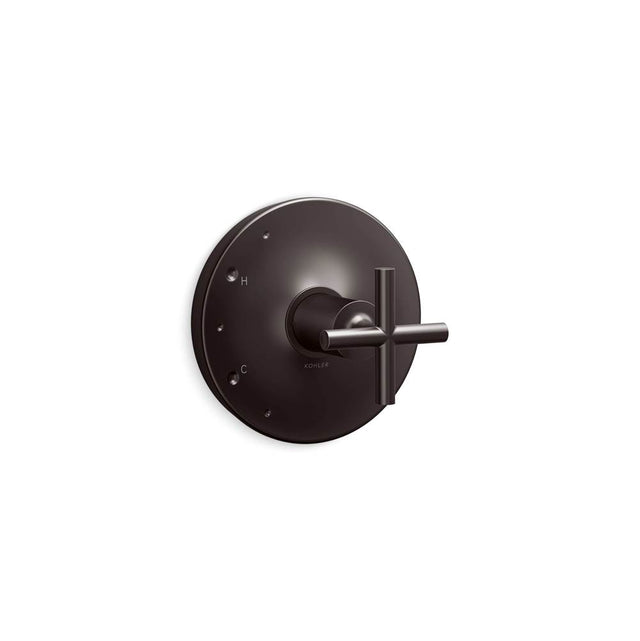 Kohler - Purist Rite-Temp valve trim with cross handle - Brushed Graphite