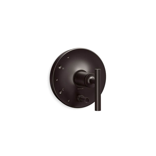 Kohler - Purist Rite-Temp valve trim with push-button diverter and lever handle - Brushed Graphite
