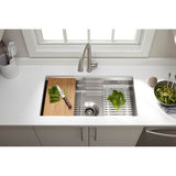 Prolific 29'' undermount single-bowl workstation kitchen sink