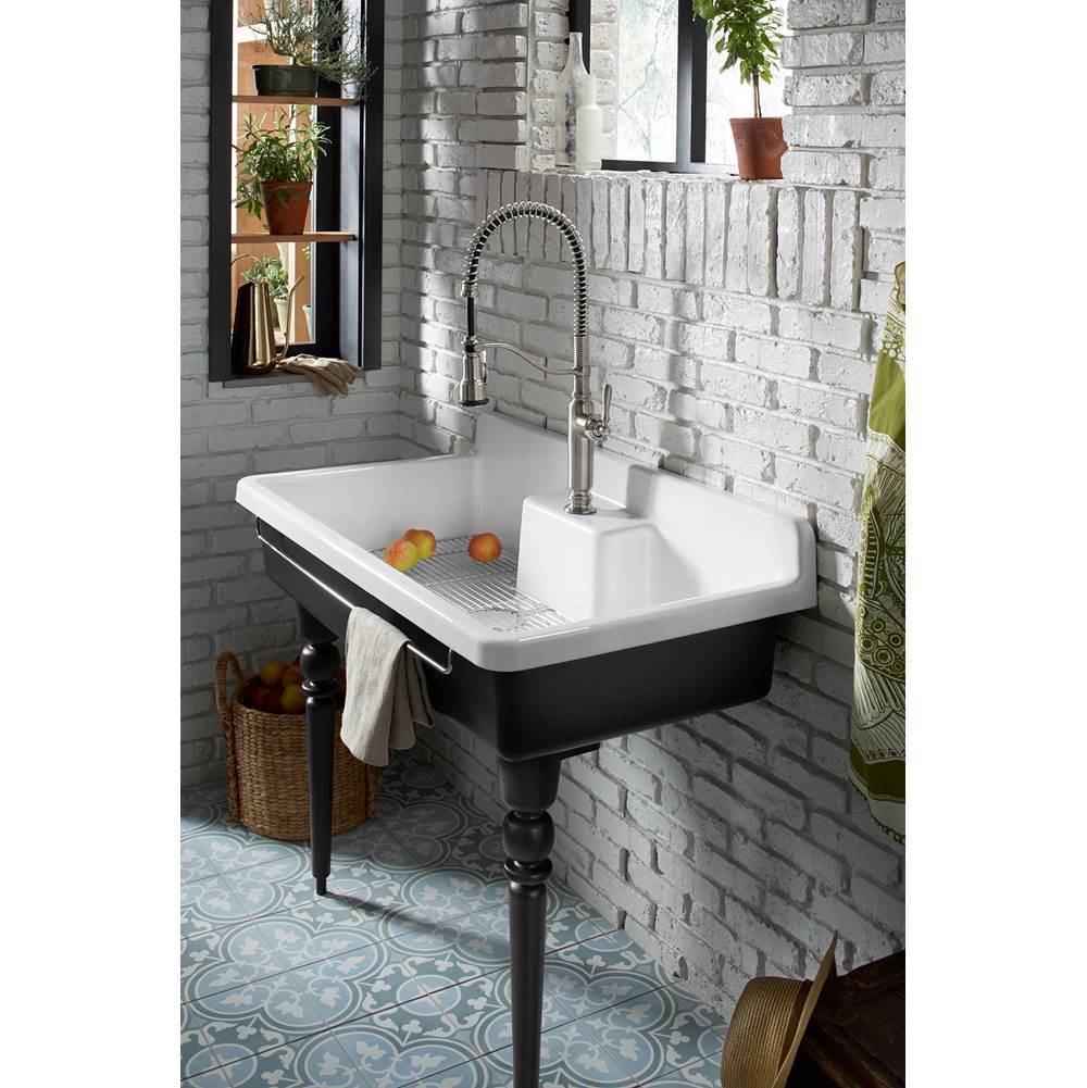 Farmstead 45'' top-/wall-mount single-bowl workstation farmhouse kitchen sink