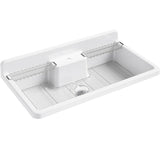Farmstead 45'' top-/wall-mount single-bowl workstation farmhouse kitchen sink