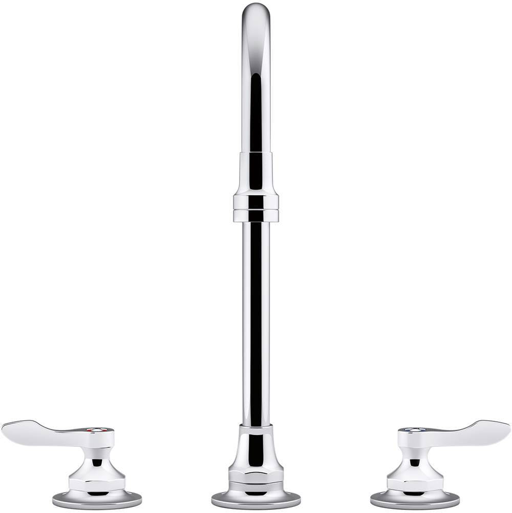 Triton Bowe 0.5 gpm widespread bathroom sink faucet with aerated flow, gooseneck spout and lever handles, drain not included