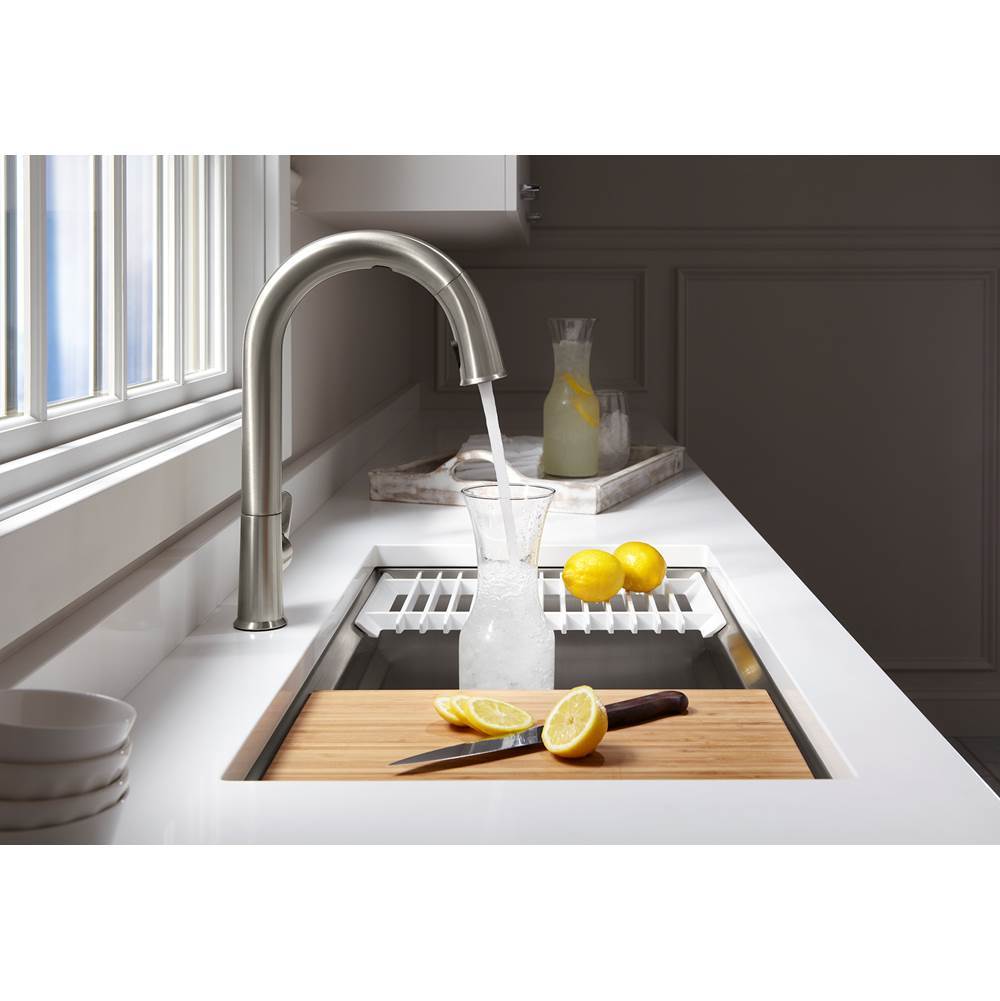Prolific 29'' undermount single-bowl workstation kitchen sink