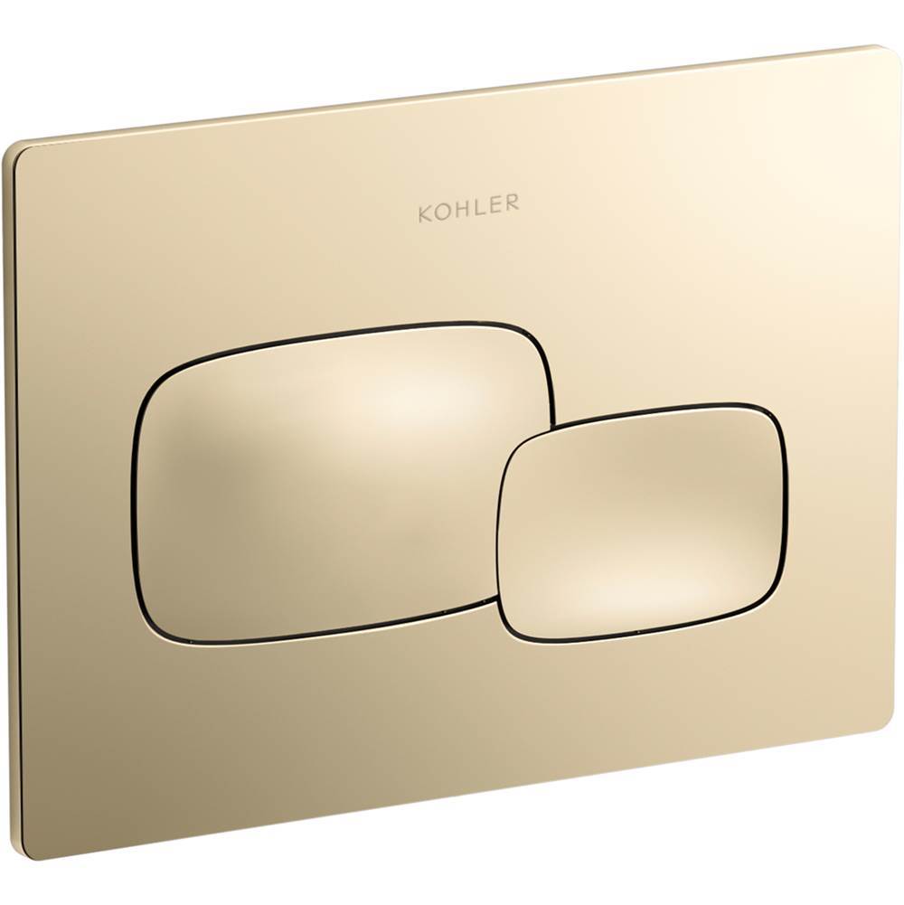 Kohler - Cue Flush actuator plate for 2''x 4'' in-wall tank and carrier system - Vibrant French Gold