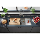 Prolific 44'' undermount single-bowl workstation kitchen sink