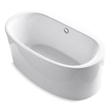 Kohler - Sunstruck 60'' x 34'' freestanding bath with straight shroud - White