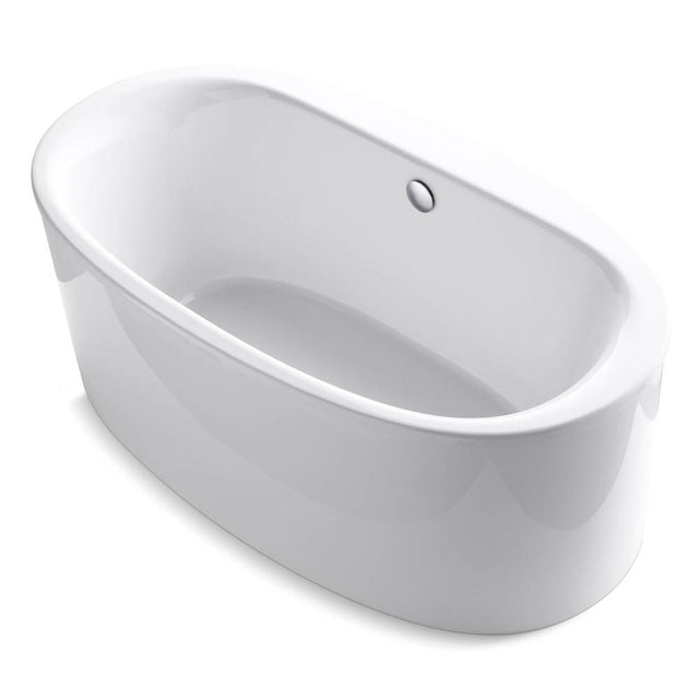 Kohler - Sunstruck 60'' x 34'' freestanding bath with straight shroud - White