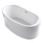 Kohler - Sunstruck 60'' x 34'' freestanding bath with straight shroud - White
