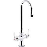 Kohler - Triton Bowe 1.0 gpm monoblock gooseneck bathroom sink faucet with aerated flow and lever handles, drain not included - Polished Chrome