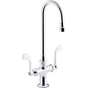 Kohler - Triton Bowe 0.5 gpm monoblock gooseneck bathroom sink faucet with laminar flow and wristblade handles, drain not included - Polished Chrome
