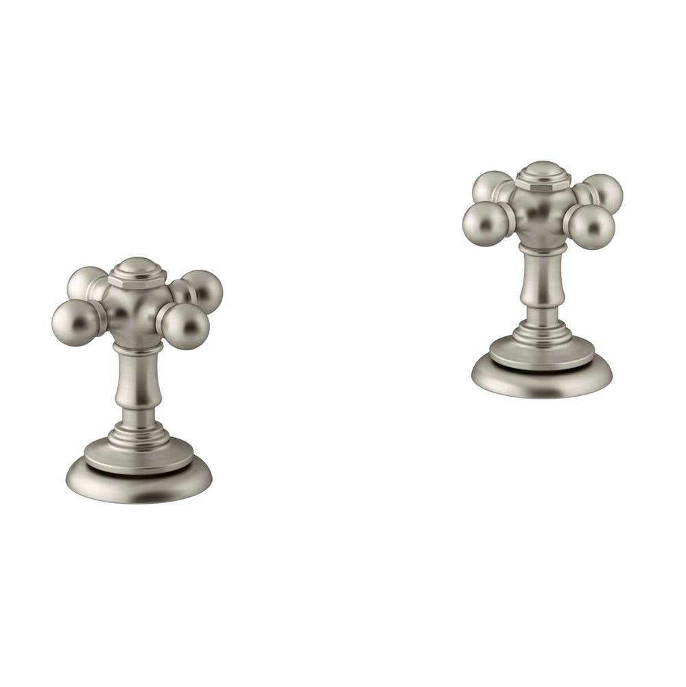 Kohler - Artifacts Deck-mount bath faucet handle trim with Cross design - Vibrant Brushed Nickel