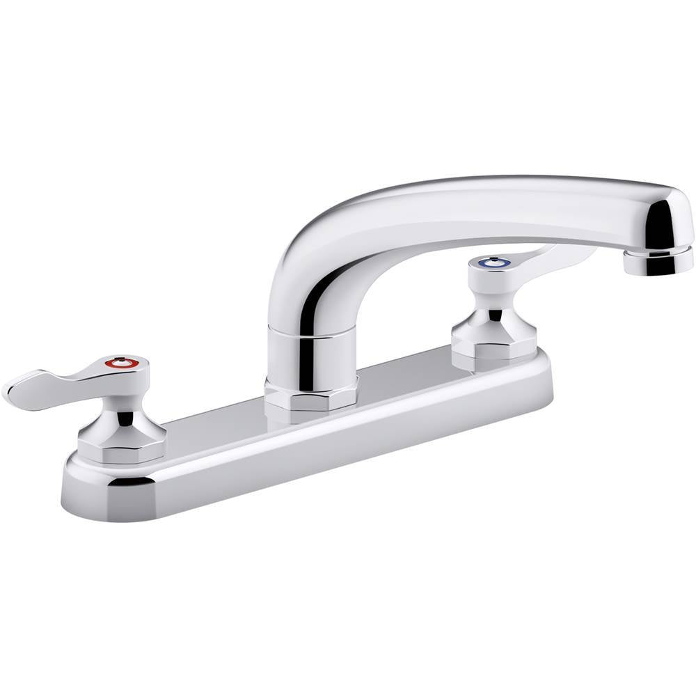 Kohler - Triton Bowe 1.8 gpm kitchen sink faucet with 8-3/16'' swing spout, aerated flow and lever handles - Polished Chrome